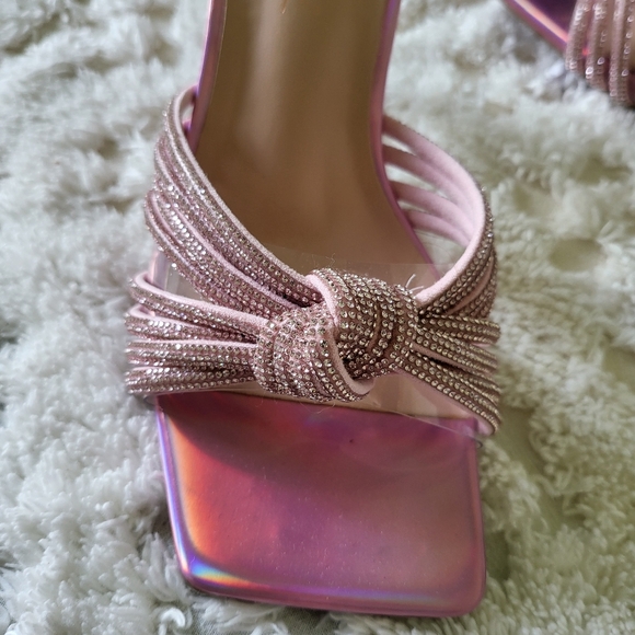 Rhinestone decor stiletto sandals - Picture 6 of 9